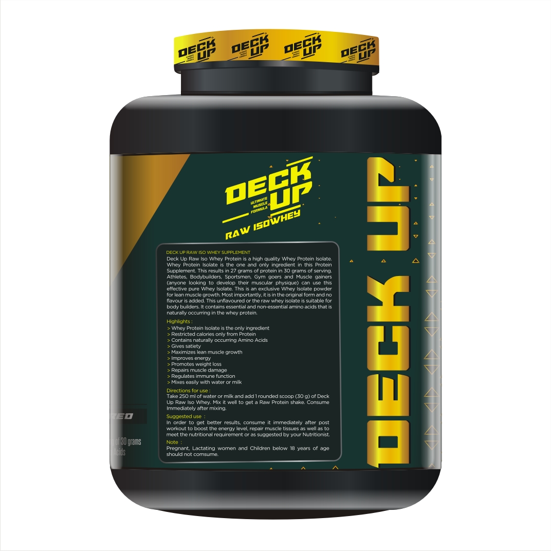 Deck Up Raw Iso Whey 5 Lb Back